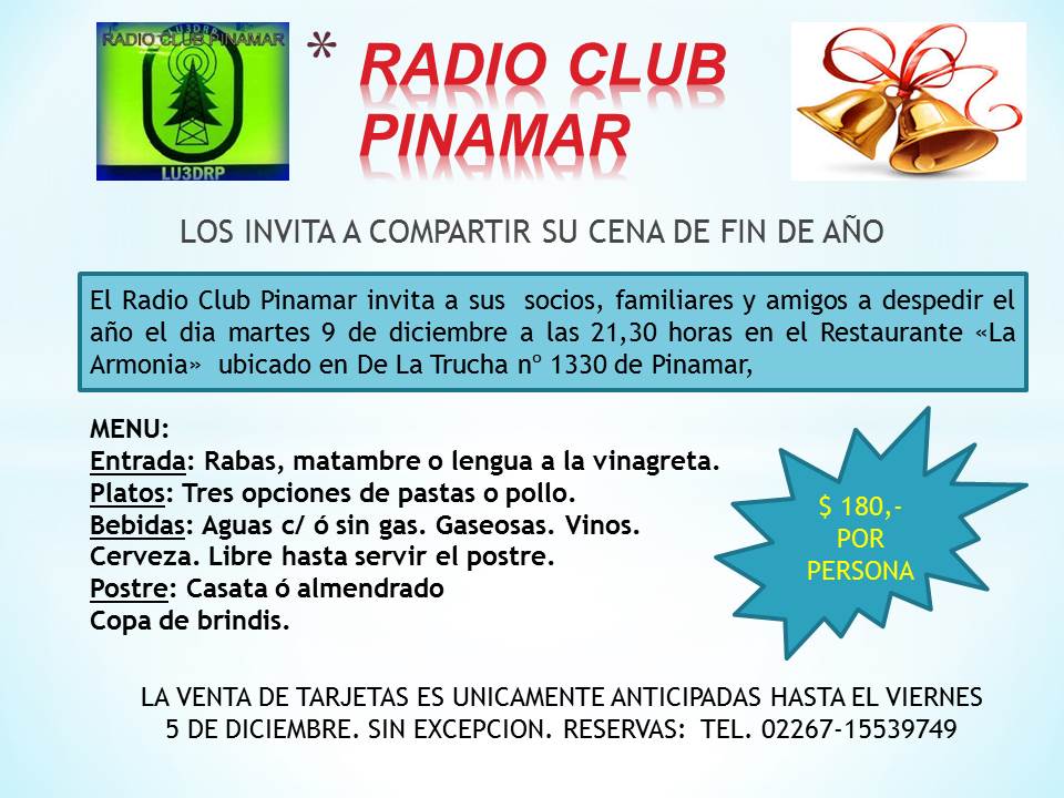 RADIO CLUB PINAMAR INVITACION